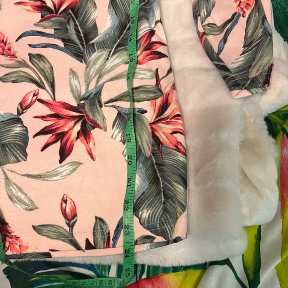 Karen Scott Small Classic Pink Green Floral 3/4 Sleeve Spring Cruise Coastal Tee - Picture 5 of 7